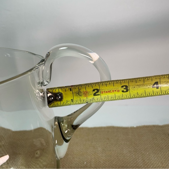 Vintage craft glass drink pitcher green hue 1/2 gallon container princess house - Picture 7 of 13